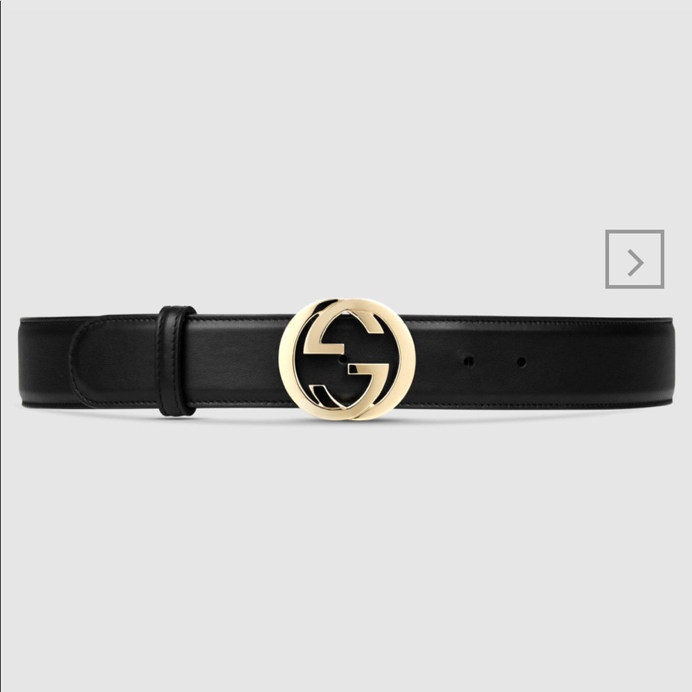Black Leather Gucci Belt
